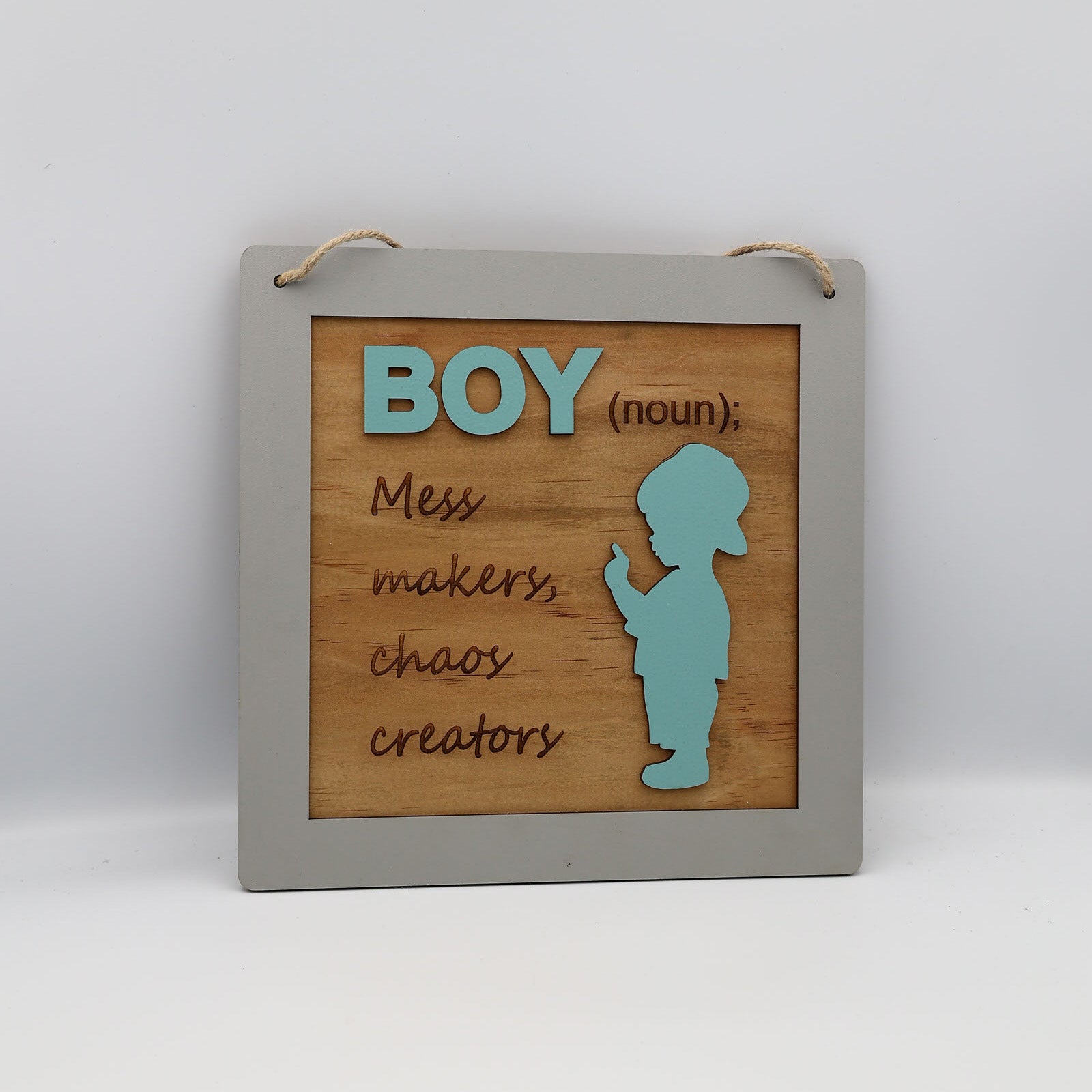 Boy Sign Mess Makers