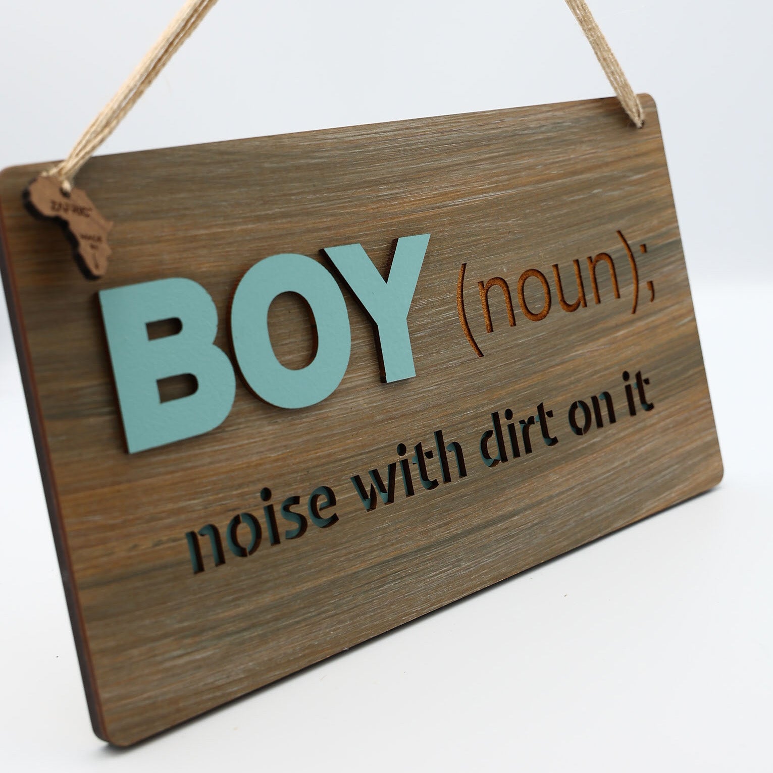 Boy (Noun) - noise with dirt on it - Sign