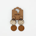Wildlife Print Drop Earrings (Zebra and Giraffe)