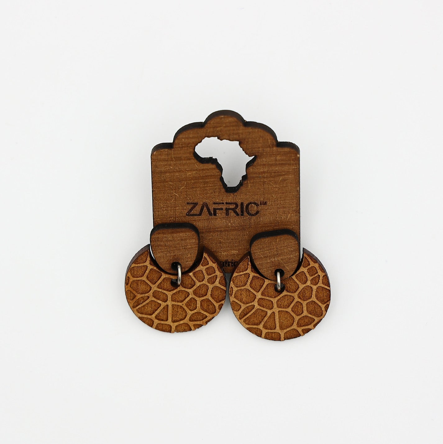 Wildlife Print Drop Earrings (Giraffe)