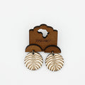 Wildlife Print Drop Earrings (Zebra)