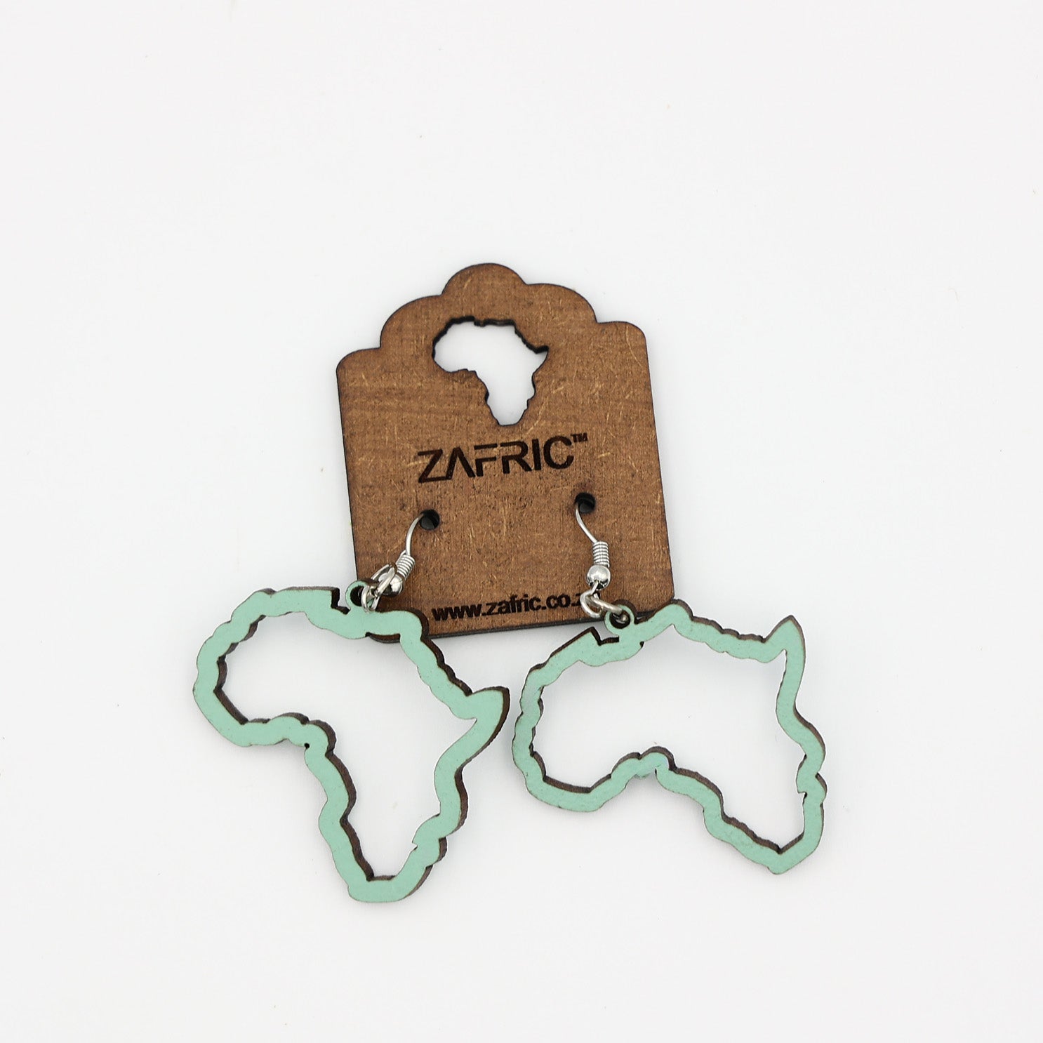 Open African Map Earrings
