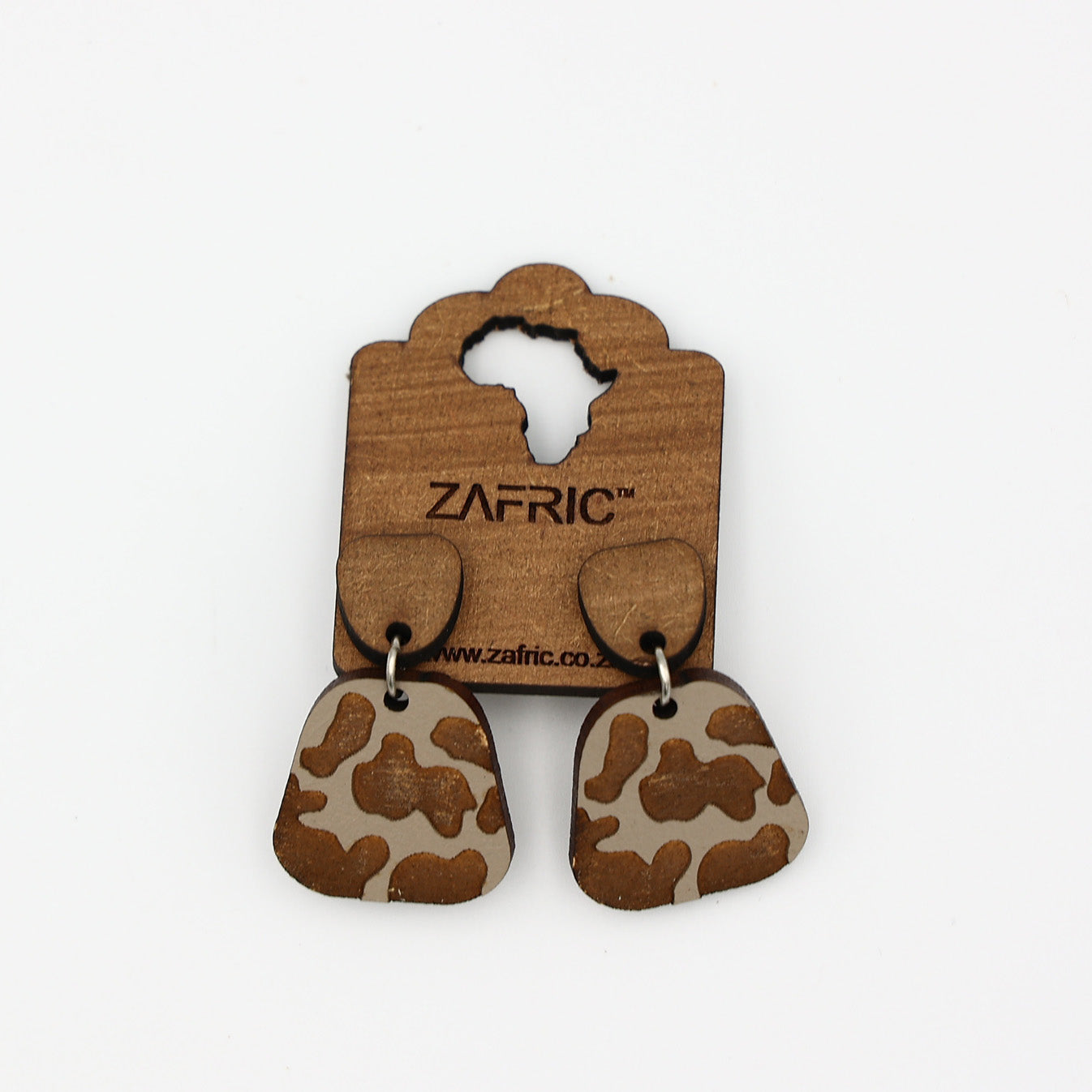 Wildlife Print Drop Earrings (Nguni)