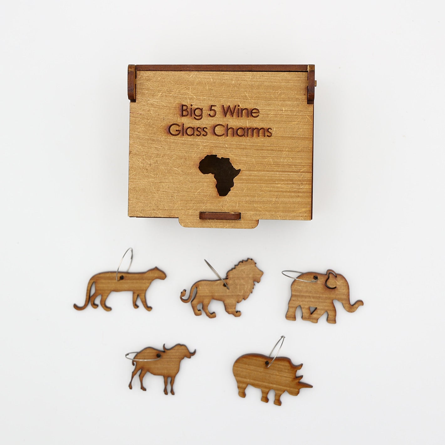Big 5 Wine Glass Charms in a Box