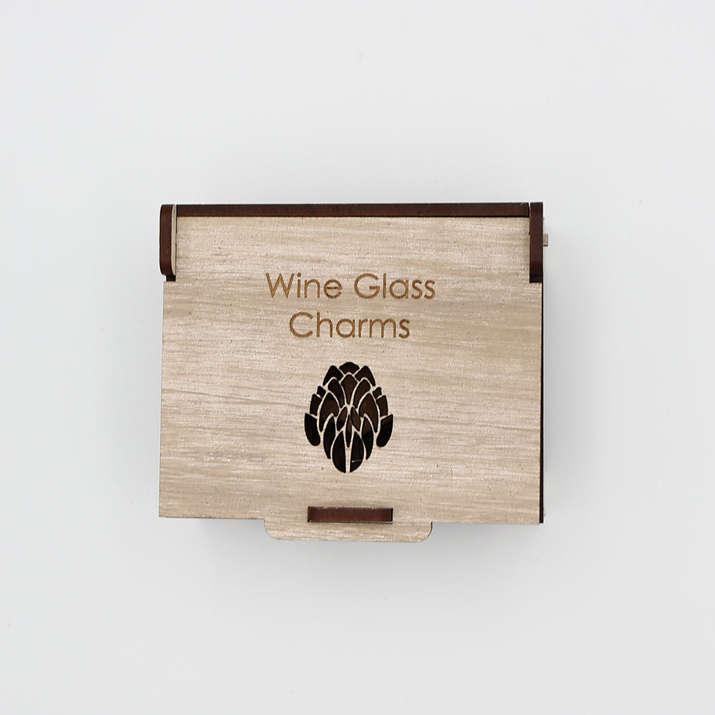 Wine Glass Charms Botanicals Stone Wash