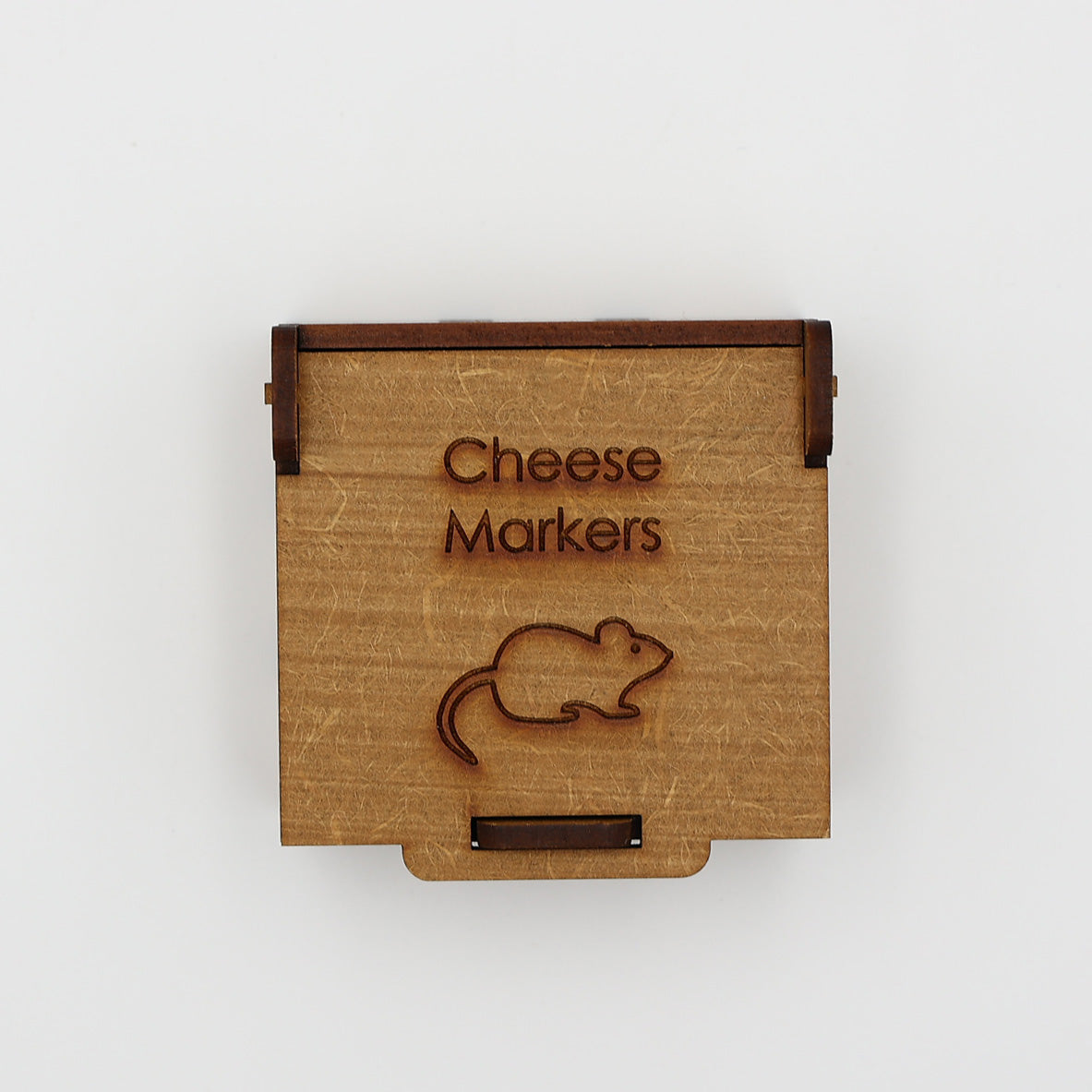Set of 5 Cheese Markers in a Wooden Box