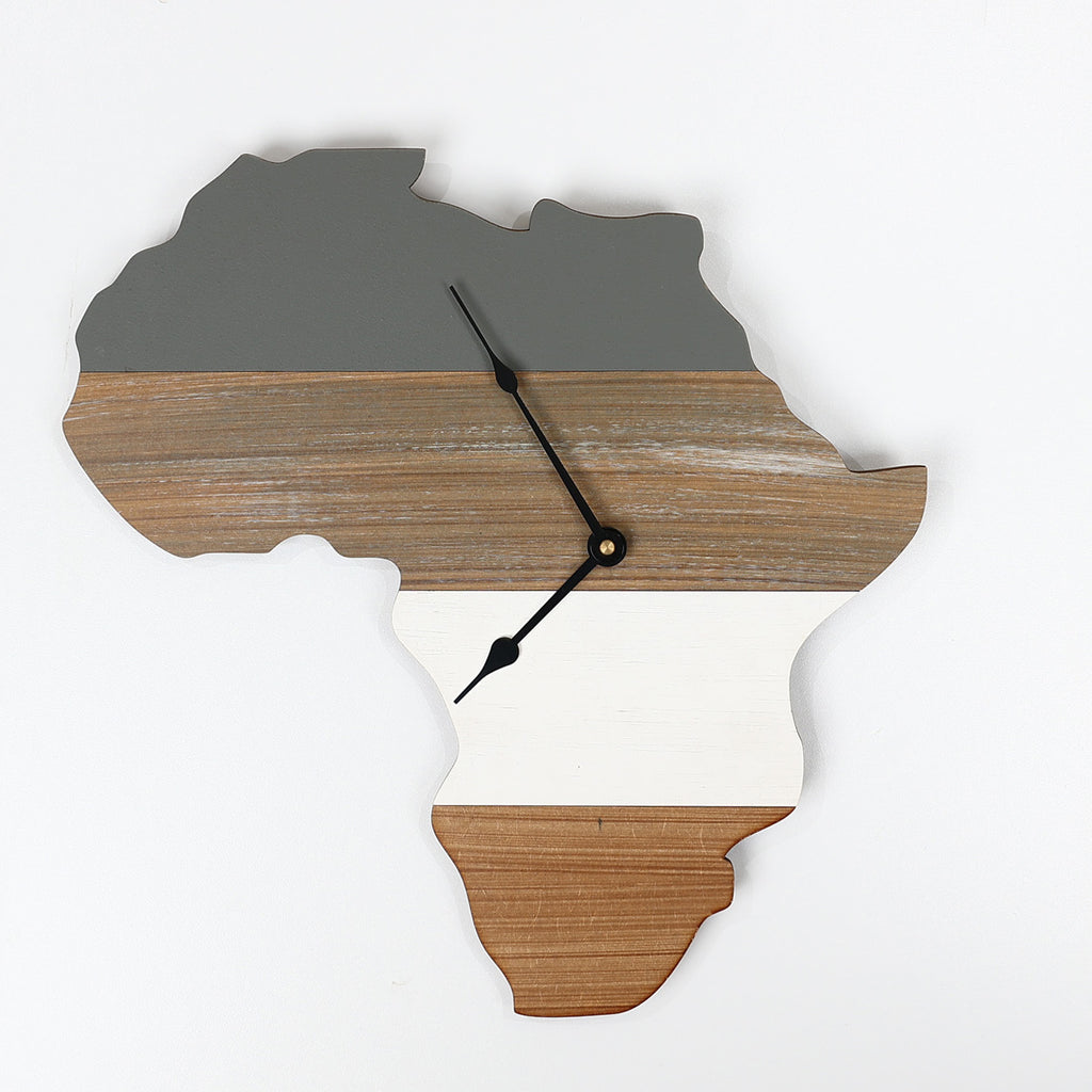 4 Tone Africa Map Clock