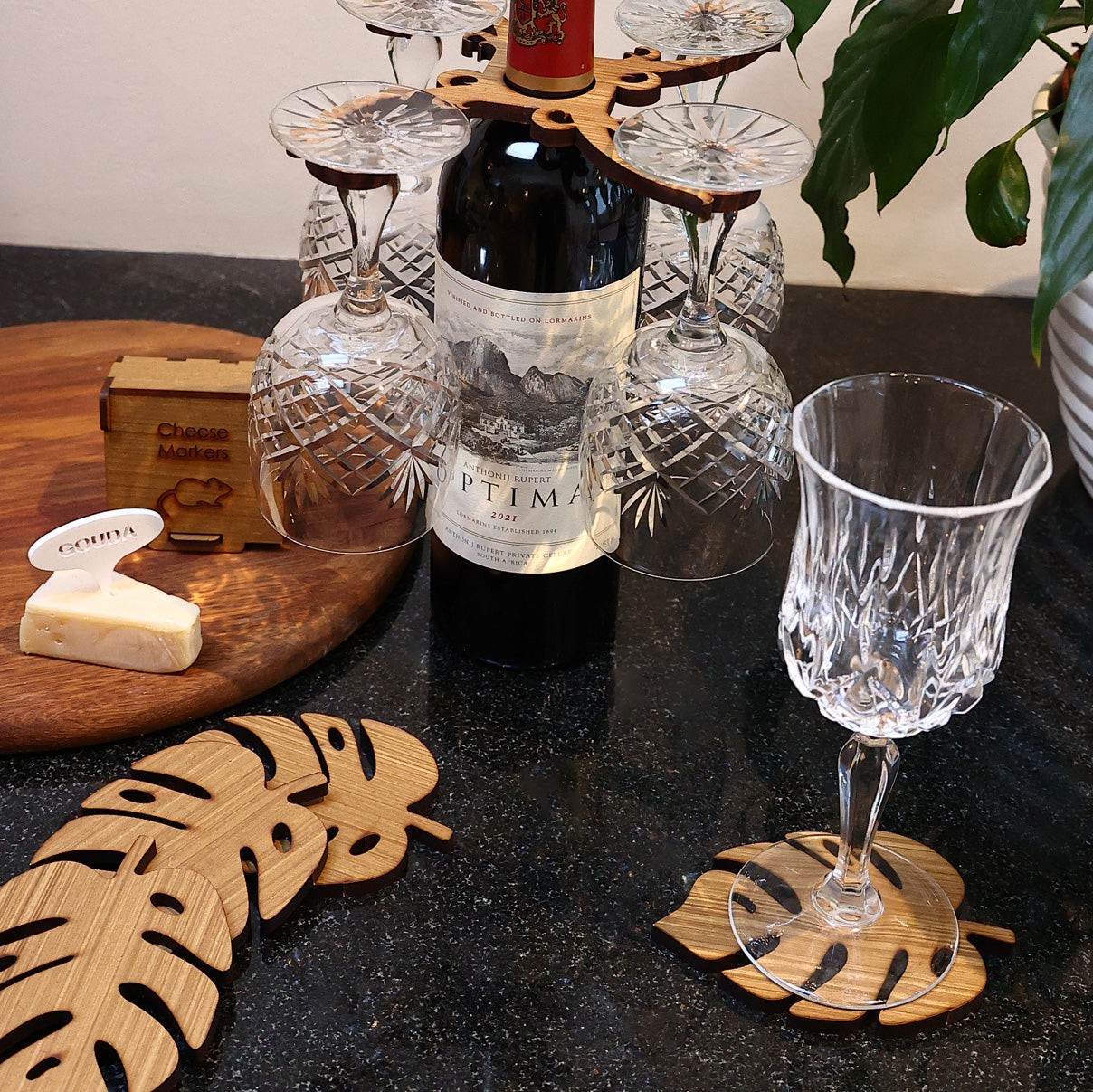 Monstera Leaf Coasters (Set of 4)