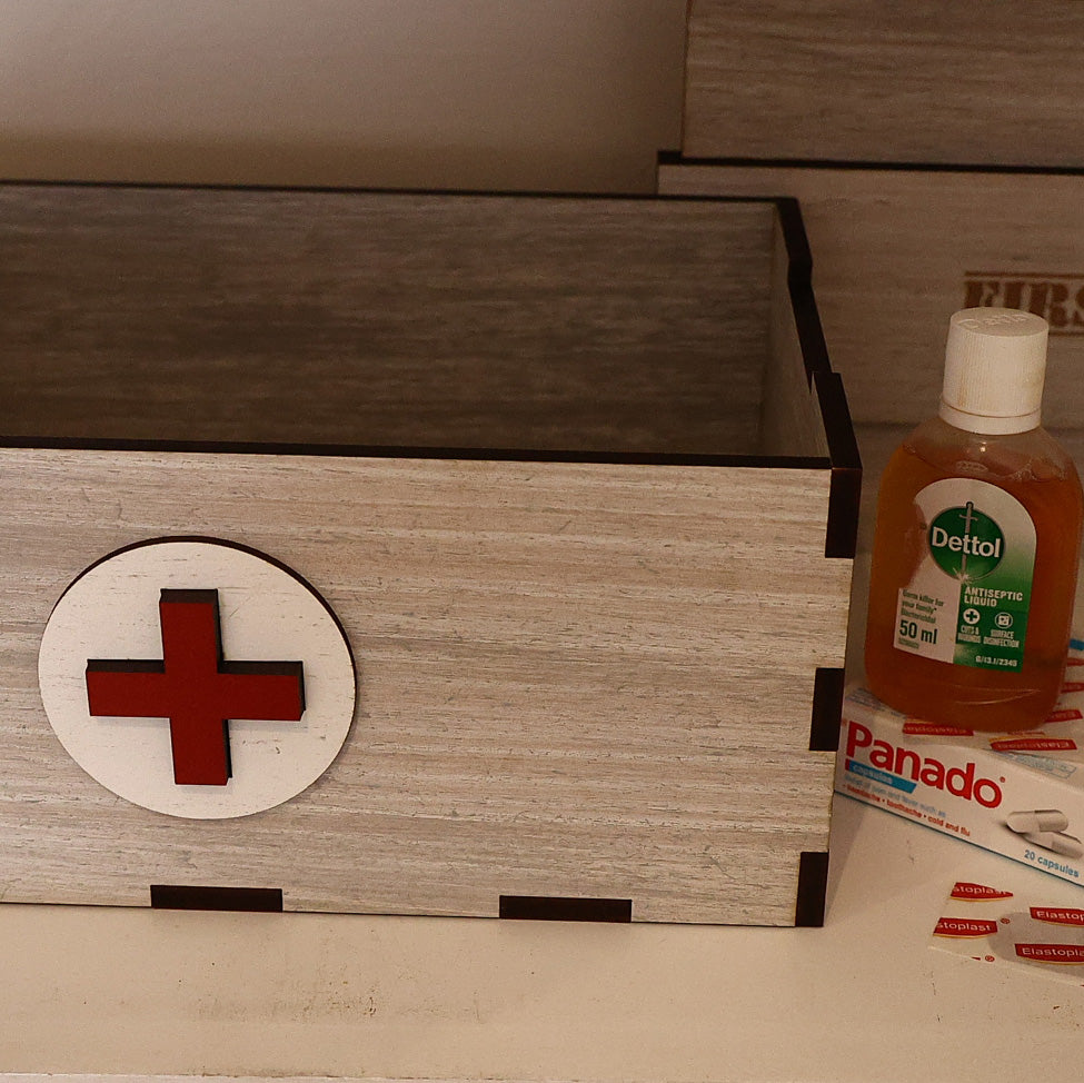 First Aid Box Grey Wash