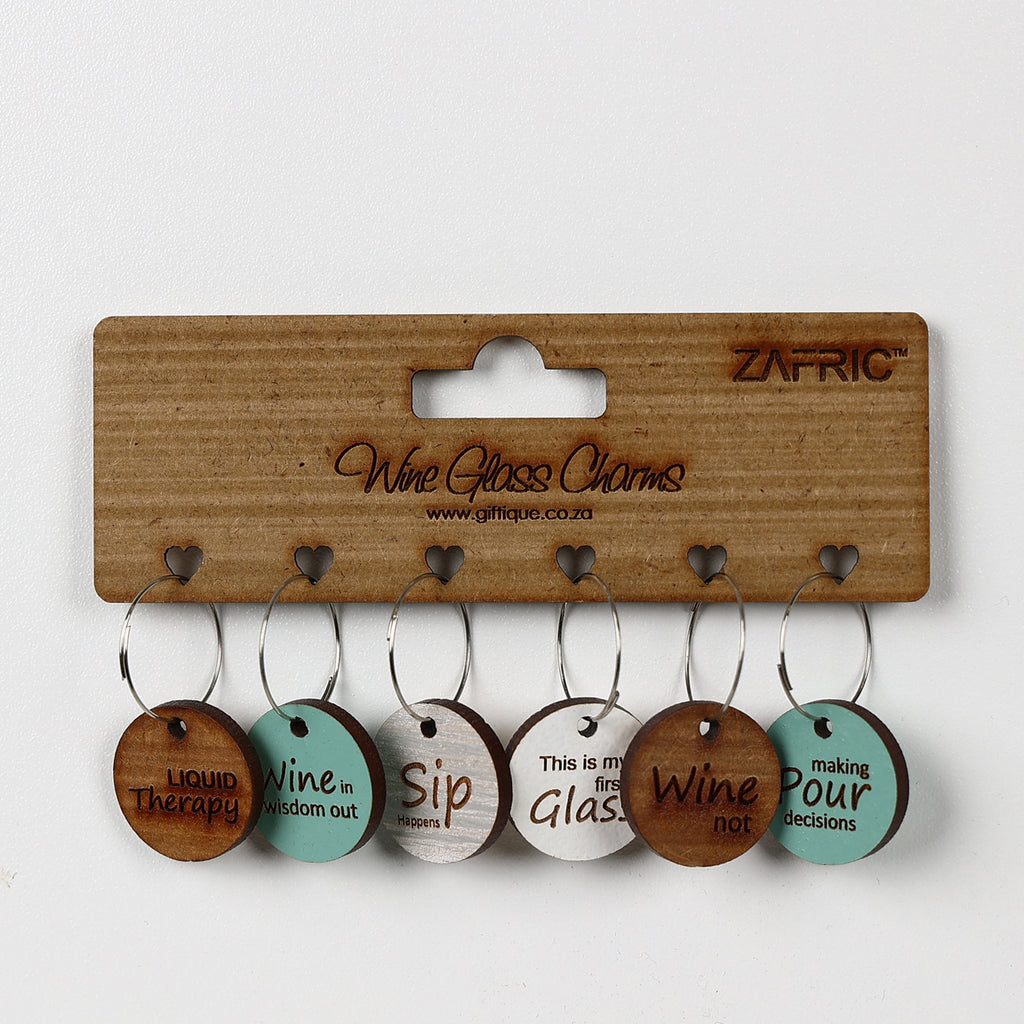 Cheers and Charm Wine Glass Charm Set