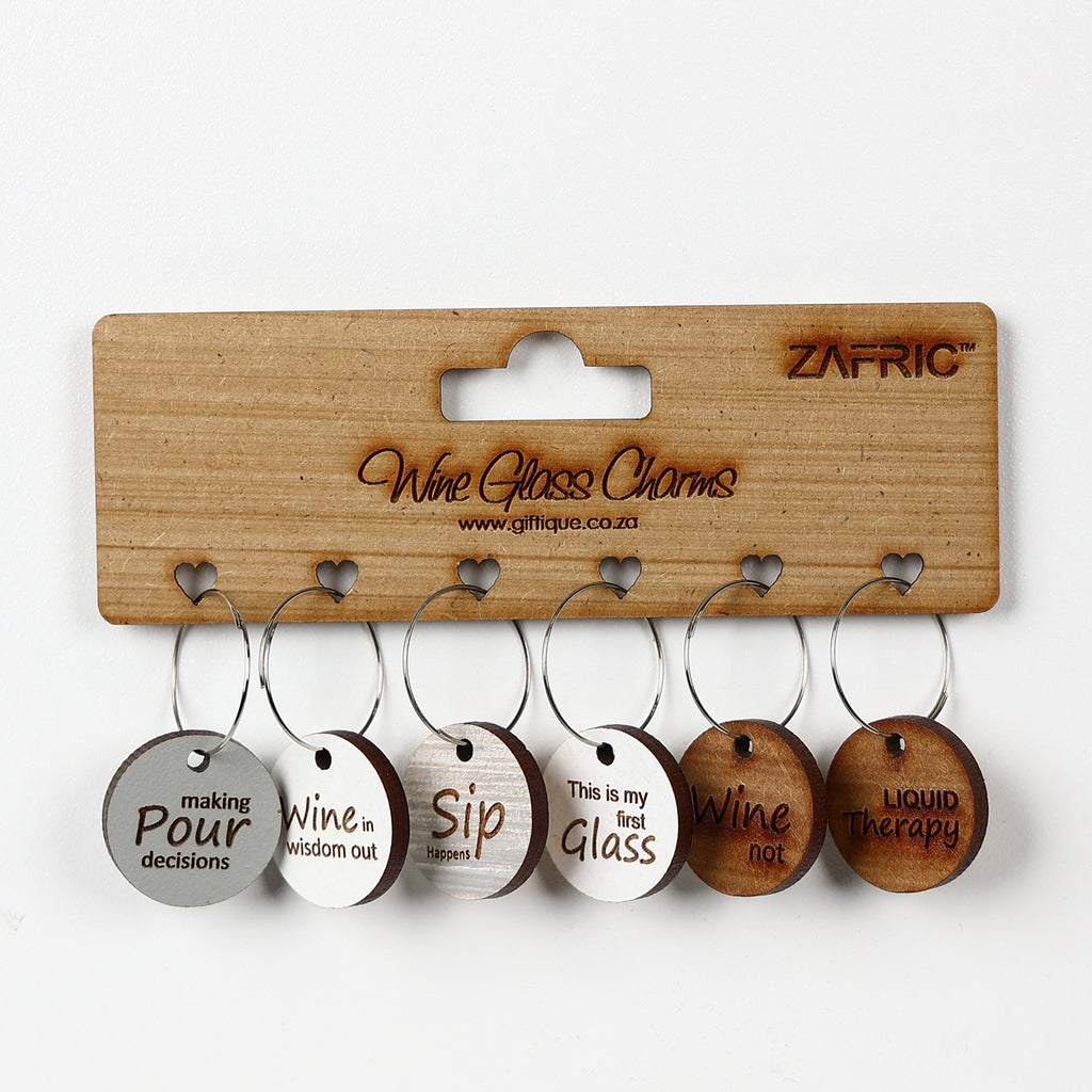 Cheers and Charm Wine Glass Charm Set