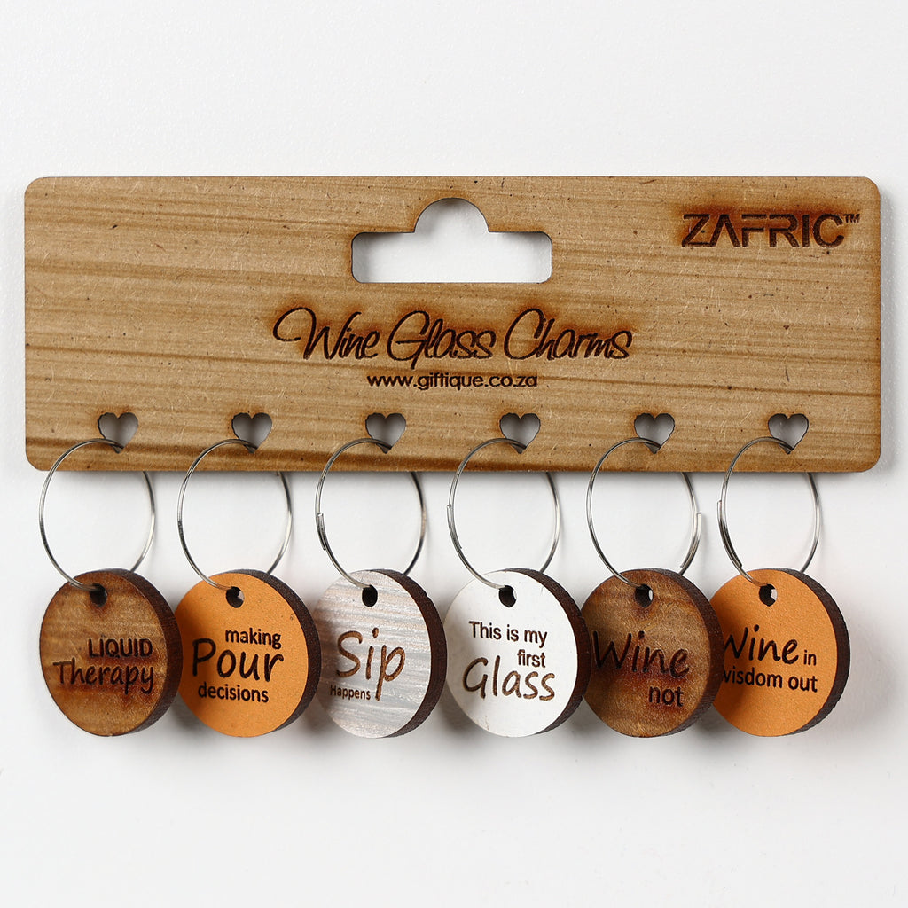 Cheers and Charm Wine Glass Charm Set