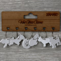 Wine Glass Charms Cat/Dog on Wooden Backer Wood