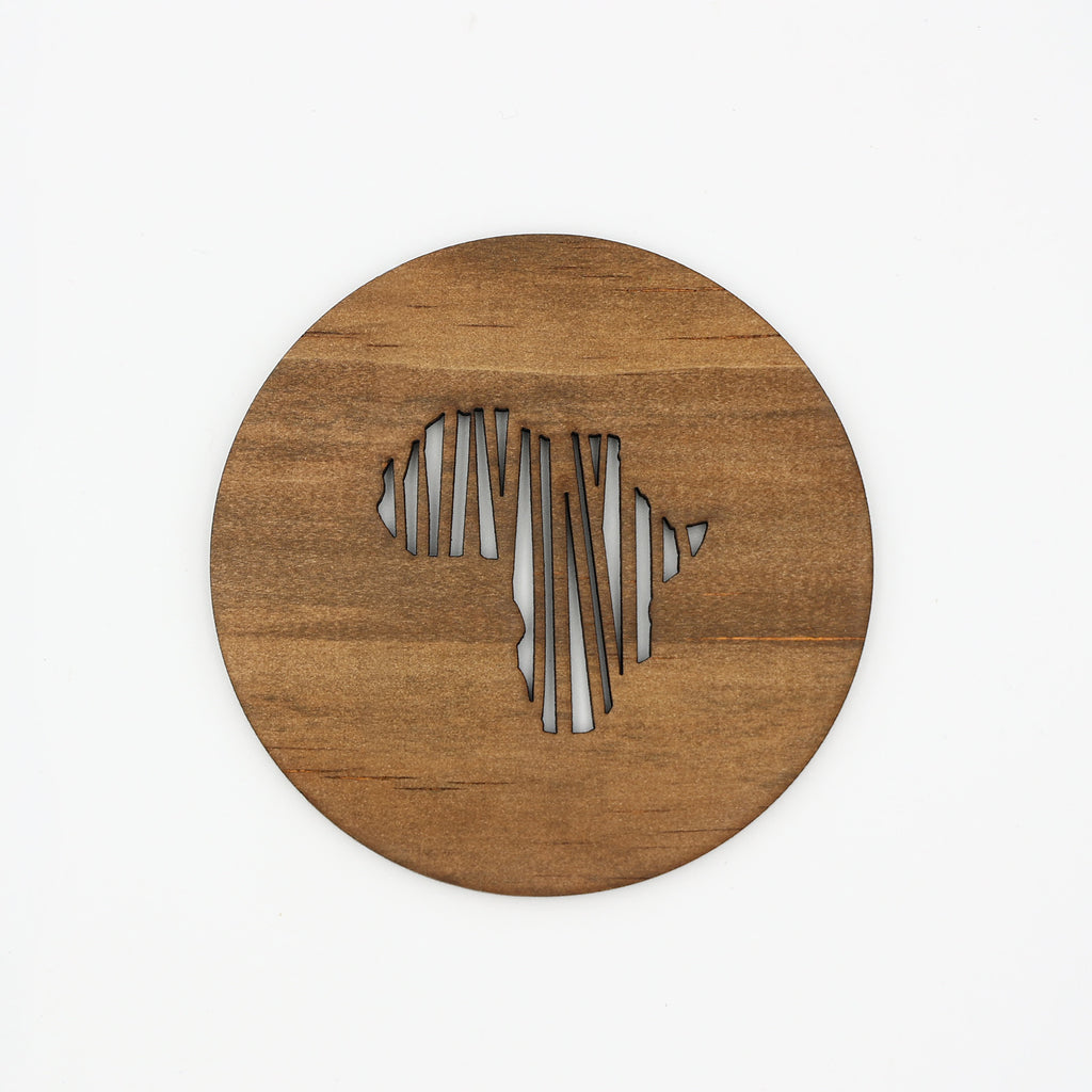 Africa Cut Out Coaster (Set of 4)