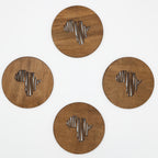 Africa Cut Out Coaster (Set of 4)