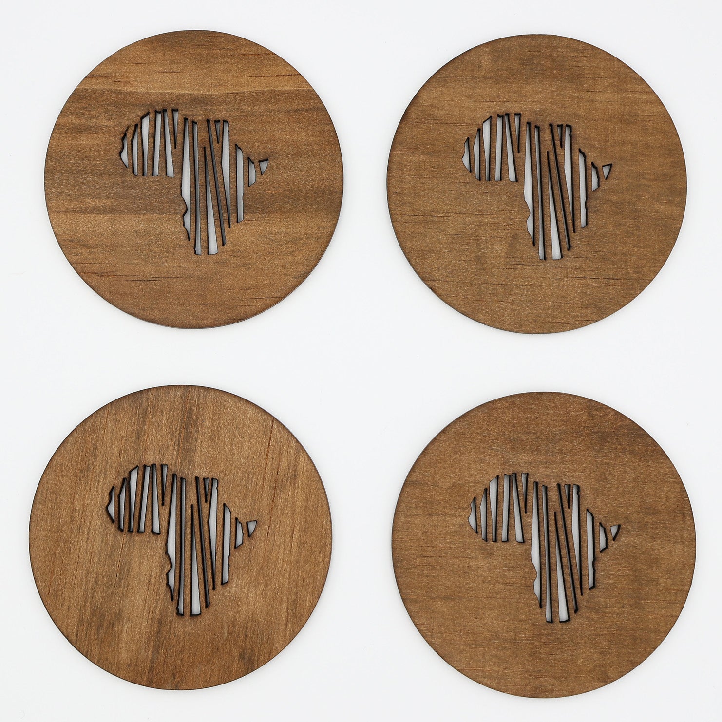 Africa Cut Out Coaster (Set of 4)