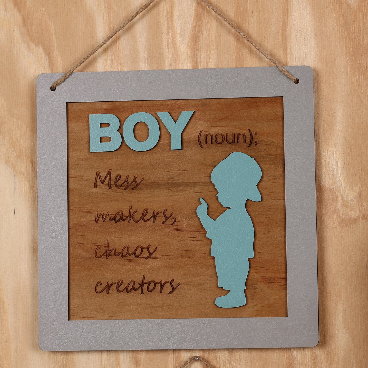Boy Sign Mess Makers