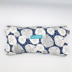 Double Pouch Pencil Case – Navy Grey Bubbles