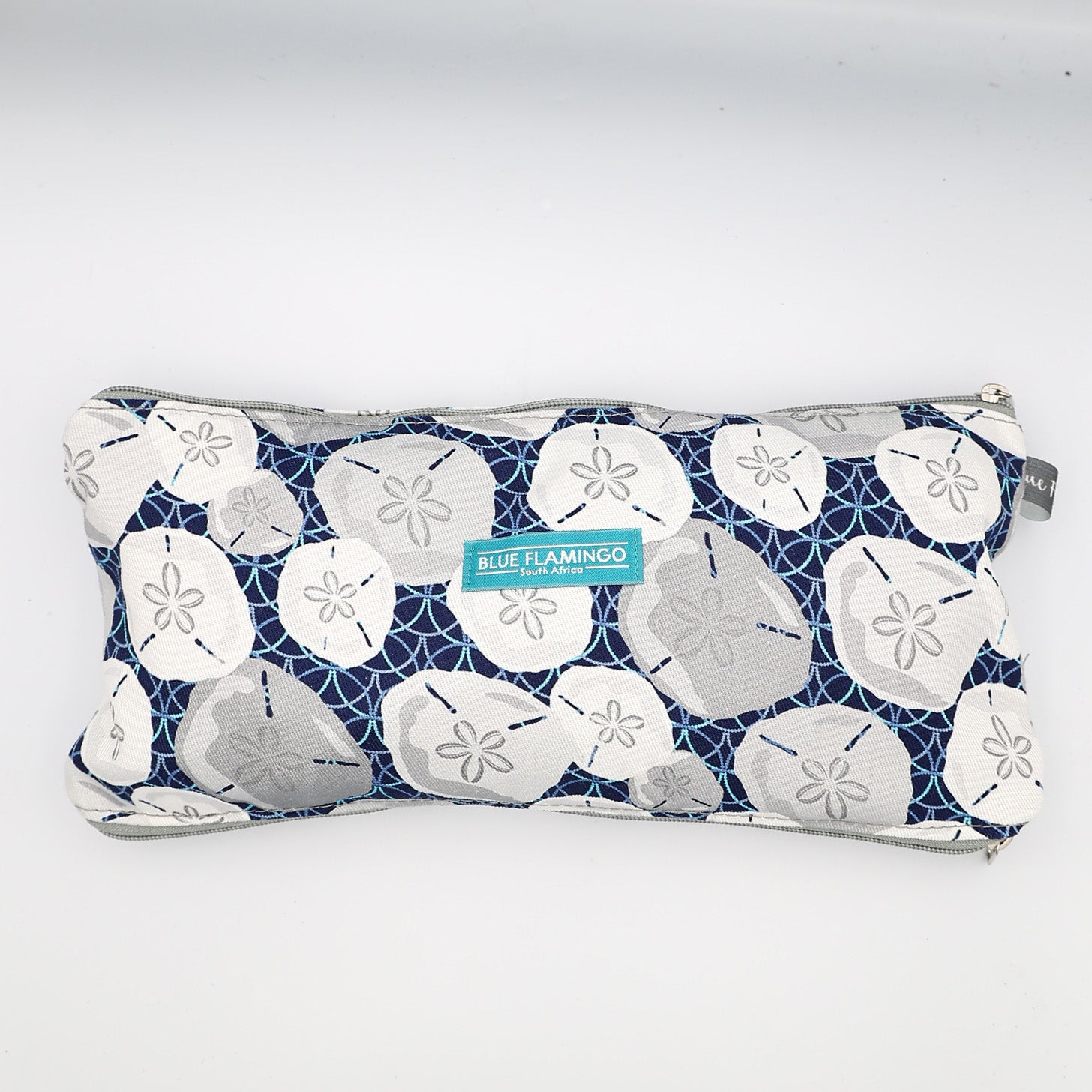 Double Pouch Pencil Case – Navy Grey Bubbles