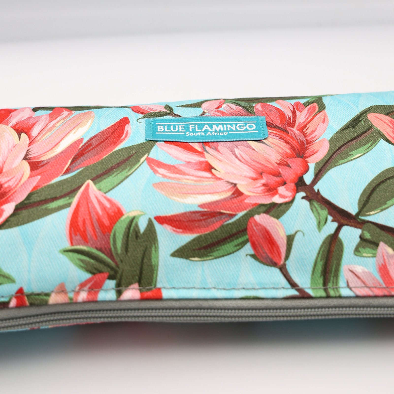 Double Pouch Pencil Case – Red Protea