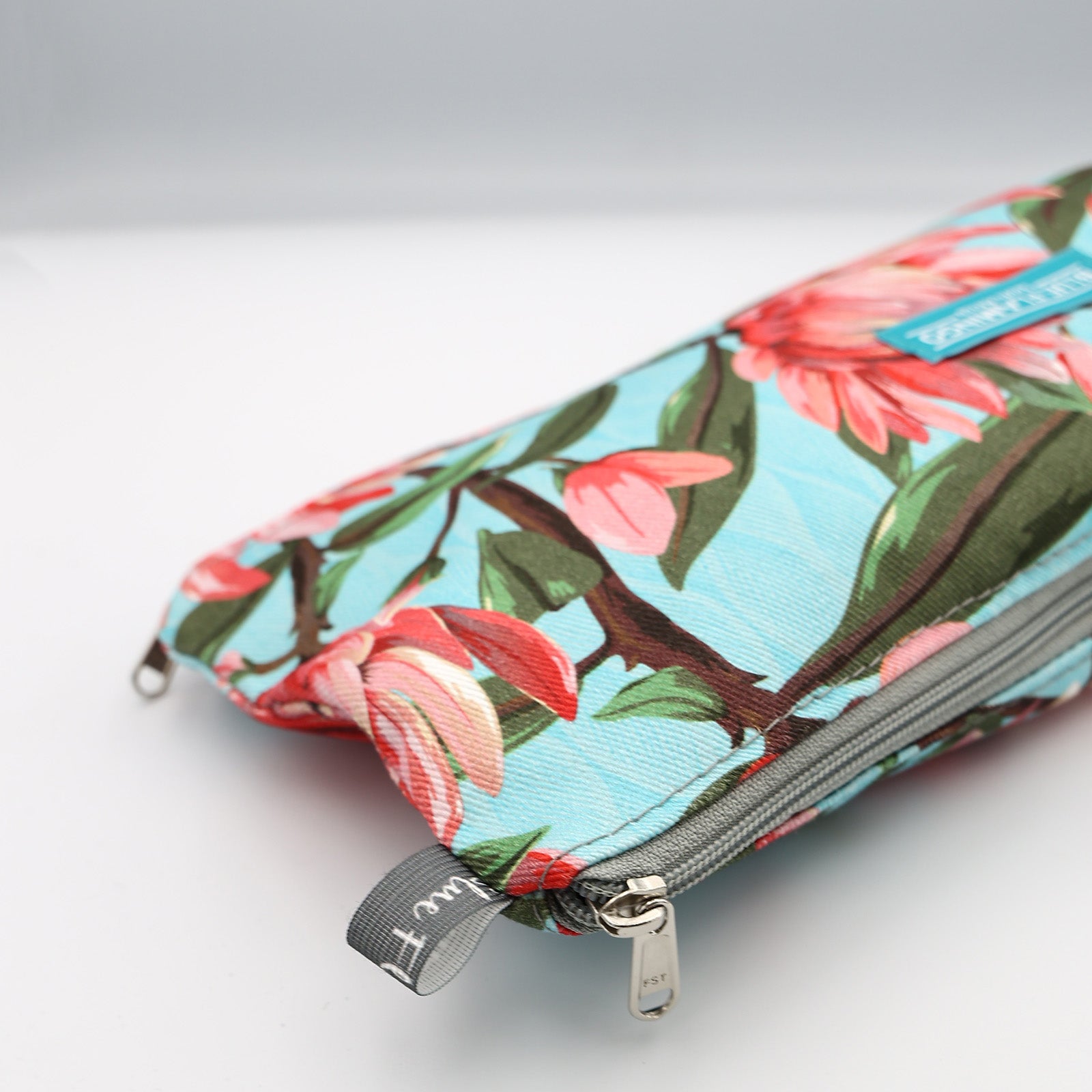 Double Pouch Pencil Case – Red Protea