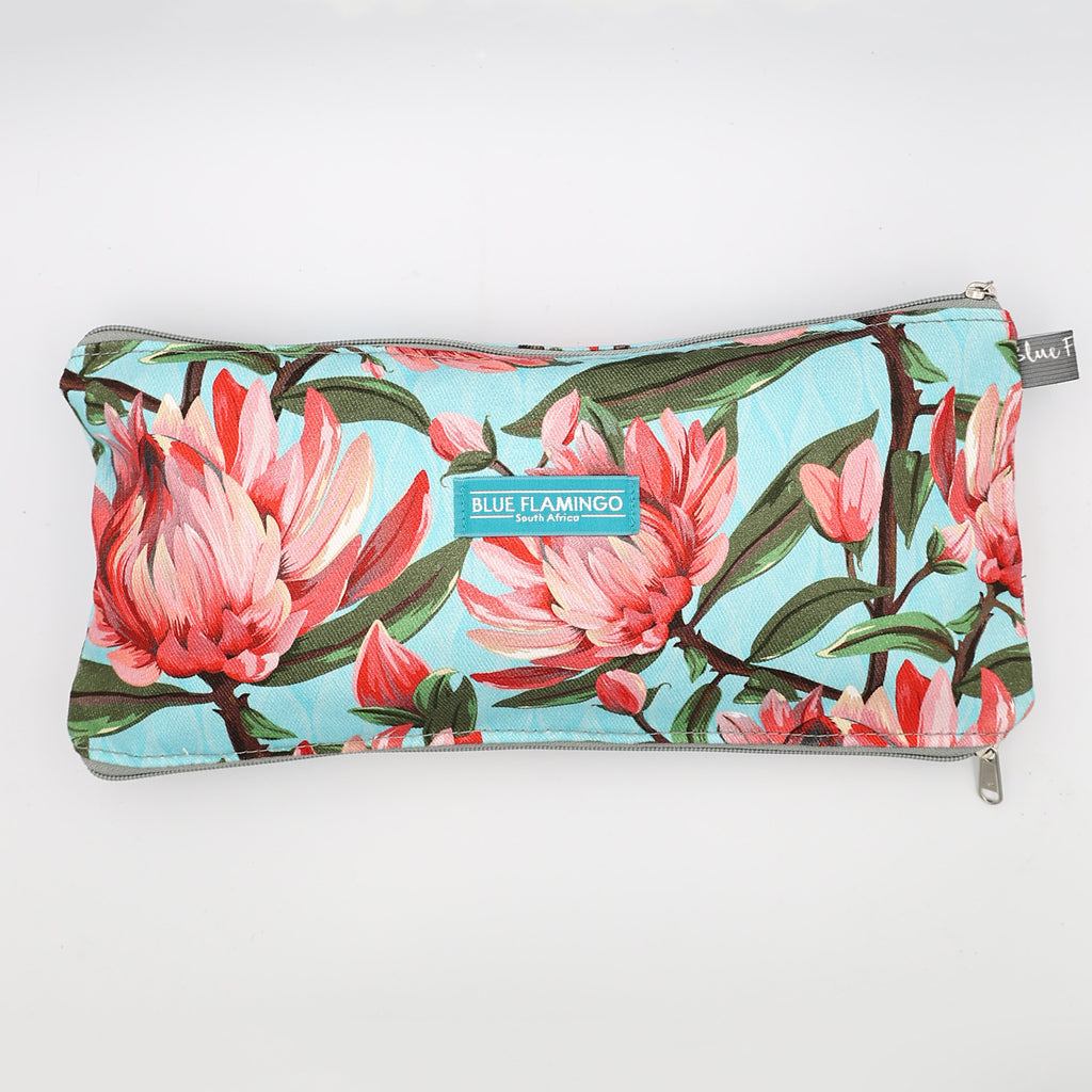 Double Pouch Pencil Case – Red Protea
