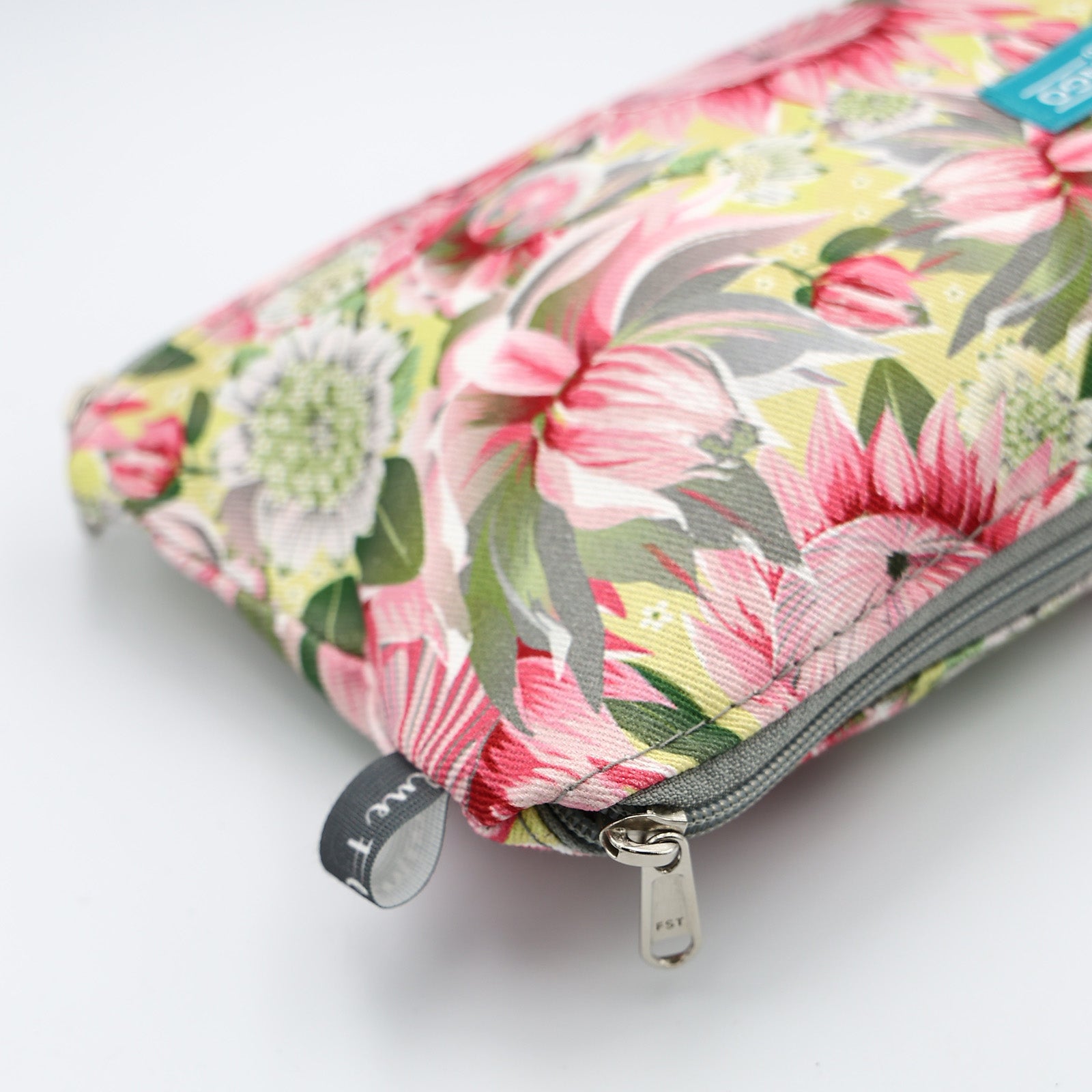 Double Pouch Pencil Case – Pink Protea
