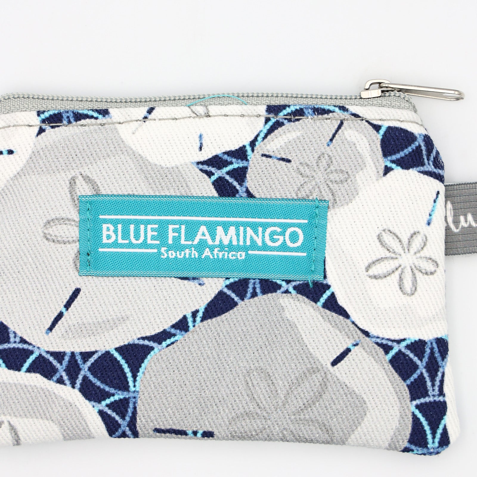 Keyring Cosmetic Bag – Navy Grey Bubbles