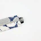 Elastic Bookmark & Pen Holder – Navy Grey Bubbles