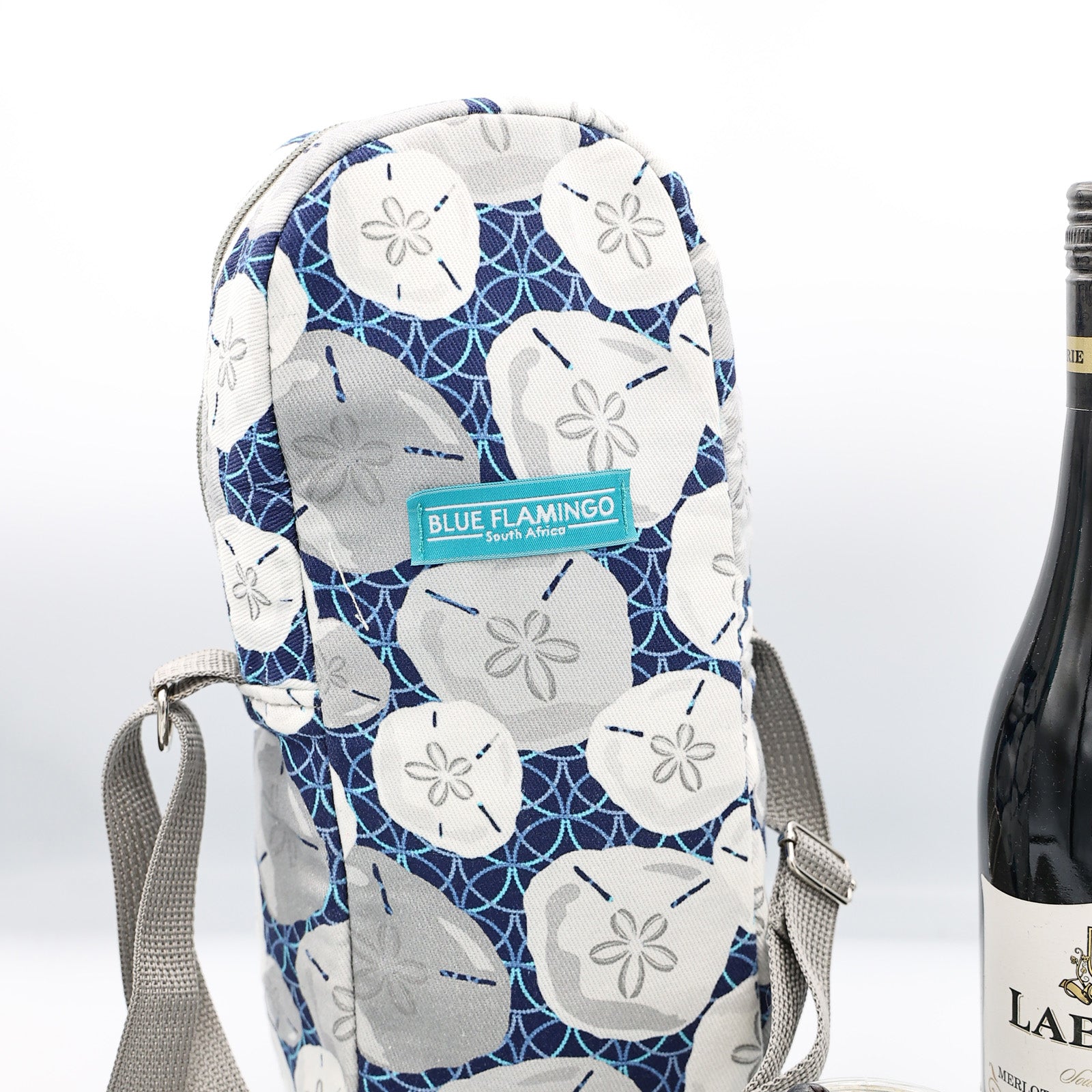 Bottle Cooler – Navy Grey Bubbles