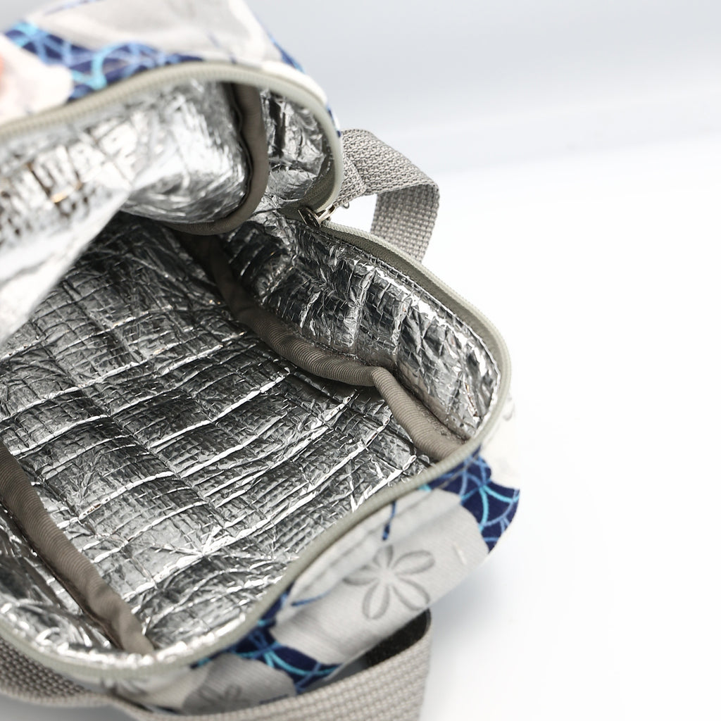 Bottle Cooler – Navy Grey Bubbles