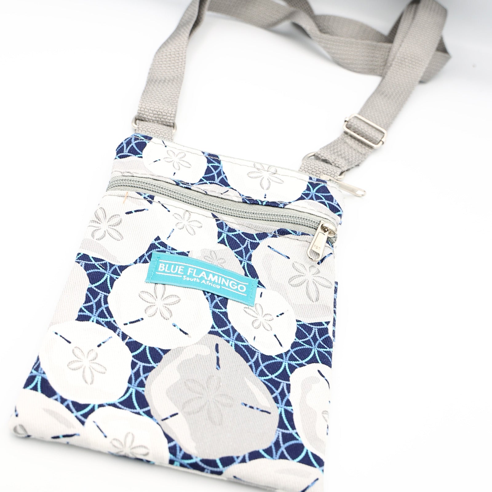 Mini Sling Bag – Navy Grey Bubbles