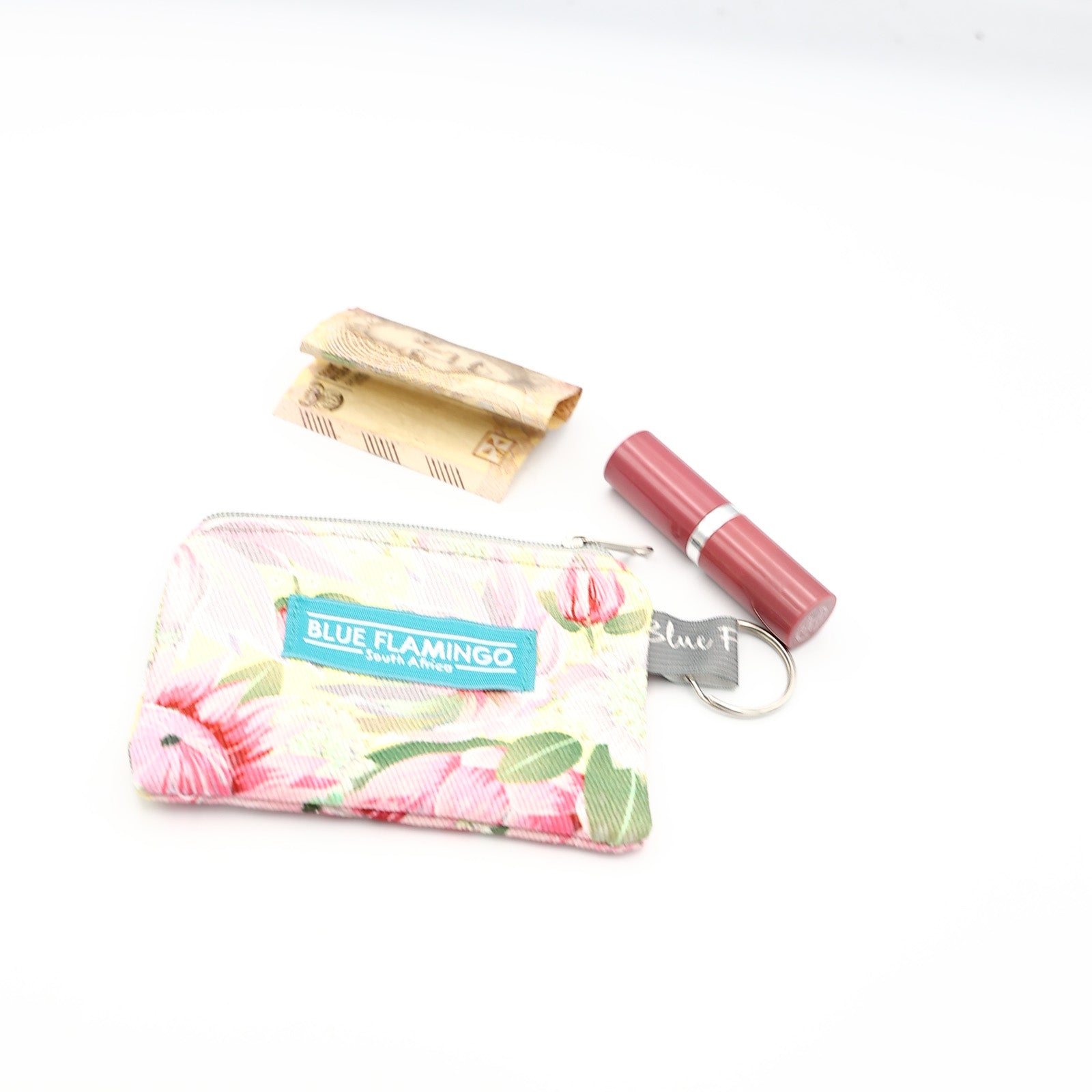 Keyring Cosmetic Bag – Pink Protea