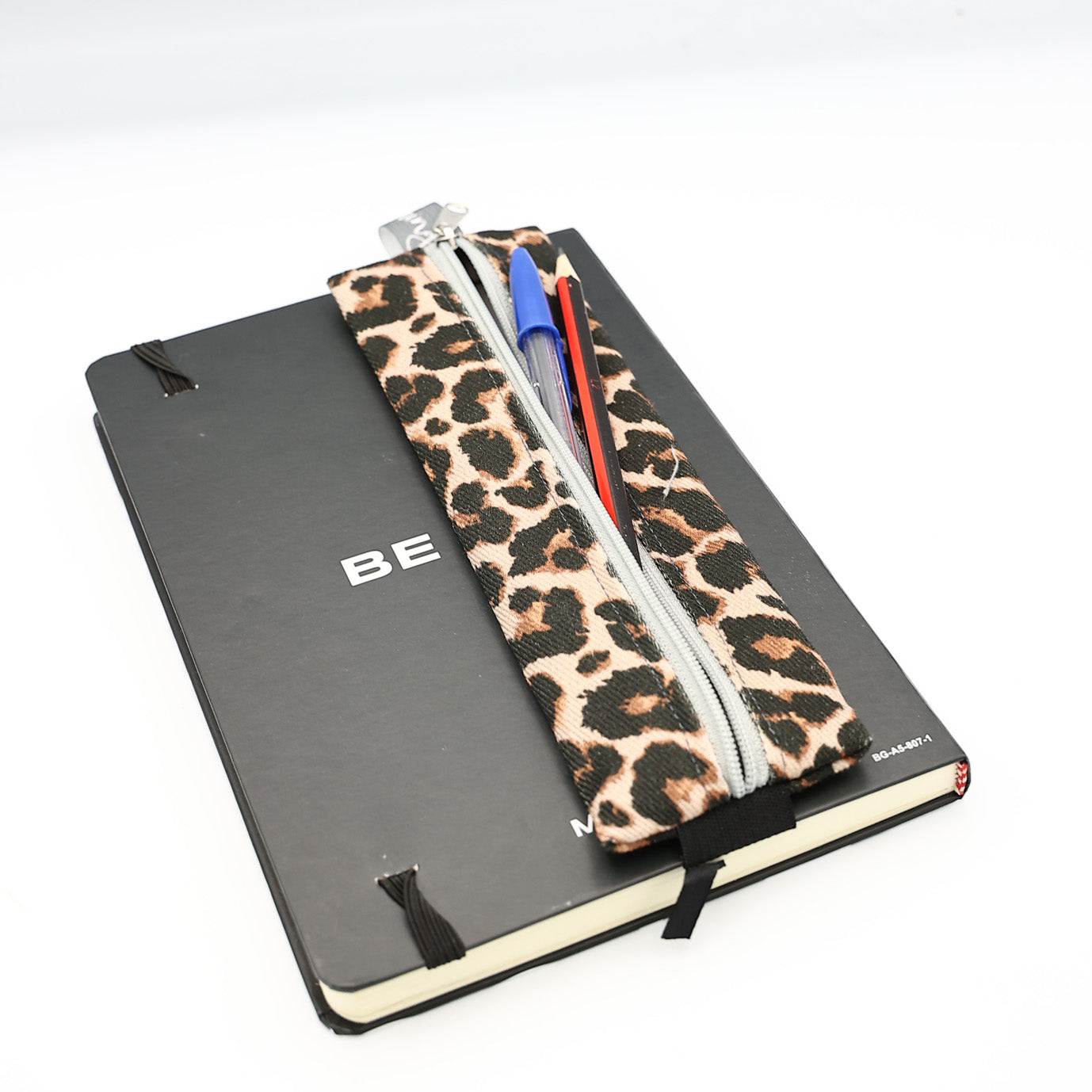 Elastic Bookmark & Pen Holder – Leopard Print