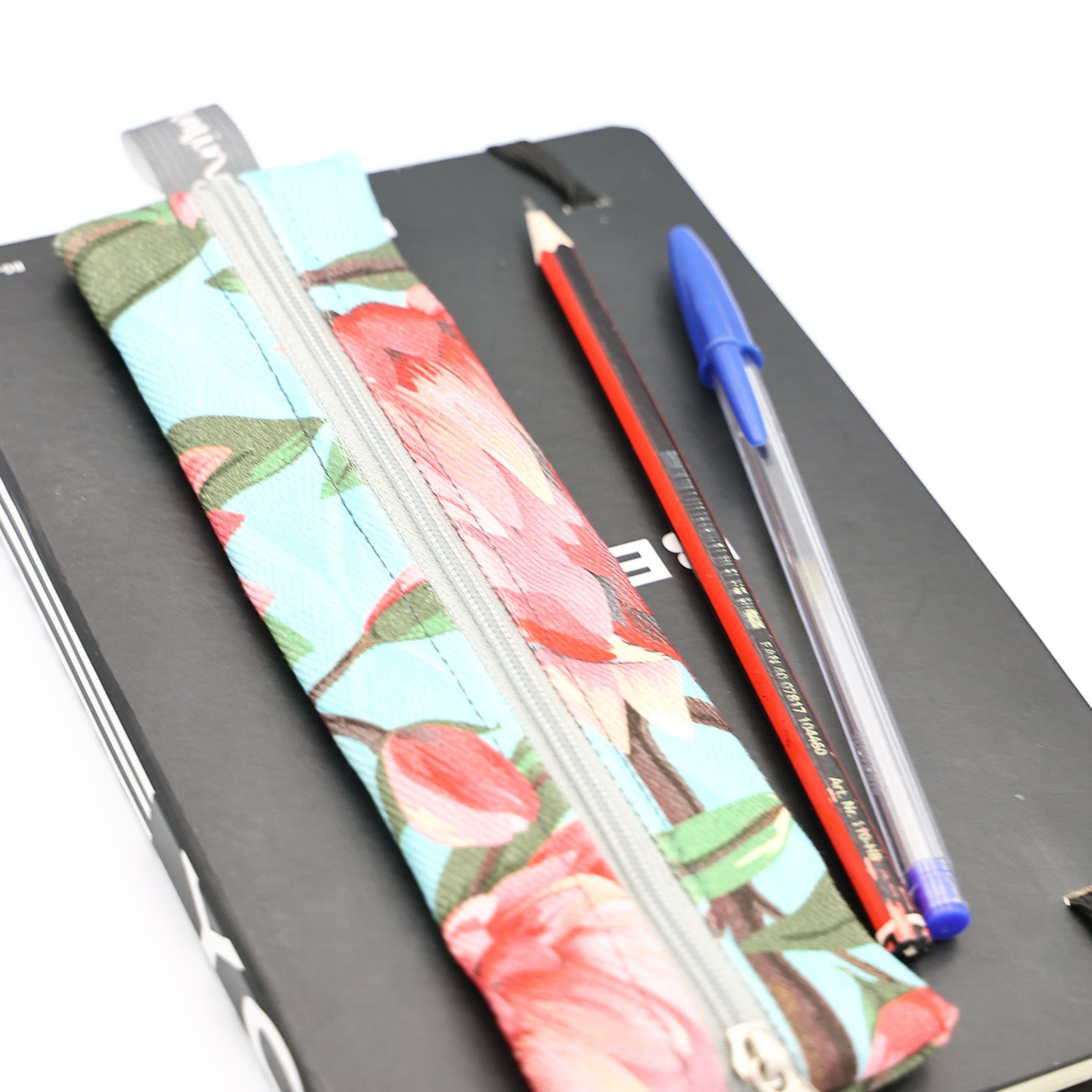 Elastic Bookmark & Pen Holder – Red Protea