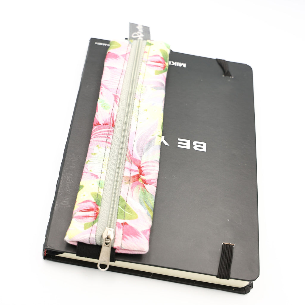 Elastic Bookmark & Pen Holder – Pink Protea